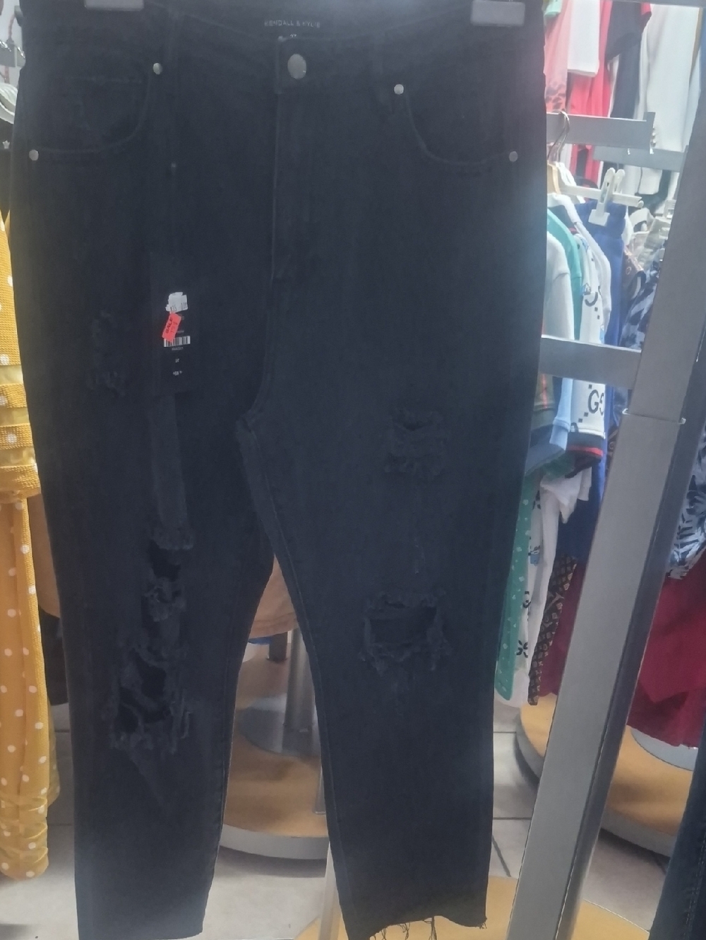Kendall & Kylie Black Distressed Jeans